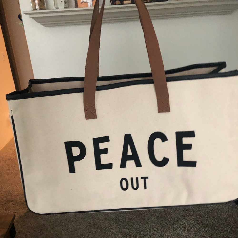 Peace Out Structured Tote